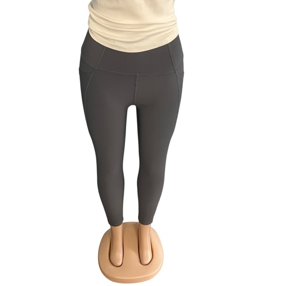 Wilo Ribbed High Rise Leggings Dark Grey - Picture 4 of 11